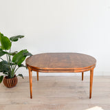 Burlwood Round Dining Table w/ 1 Leaf