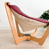 Modern Luna Chair - Dark Red