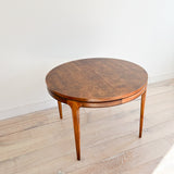 Burlwood Round Dining Table w/ 1 Leaf