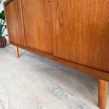 Danish Teak Credenza w/ Sliding Doors