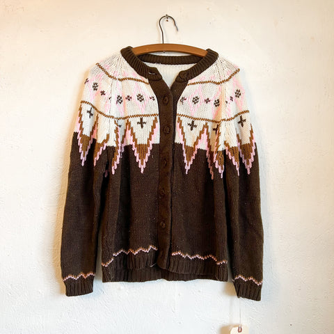 Brown and Pink Cardigan