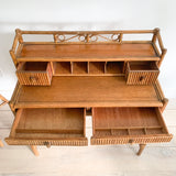 Vintage Rattan Desk w/ Chair