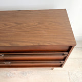 Walnut Basset 6 Drawer Dresser w/ Formica Top