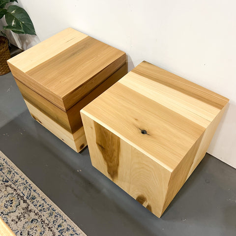 Poplar Cube Tables (pair)