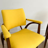 Pair of Reclining Occasional Chairs - Yellow