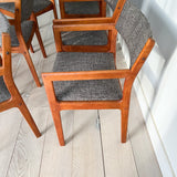 Set of 6 Teak Dining Chairs - New Upholstery