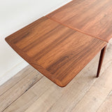 Arne Vodder Danish Teak Expandable Dining Table