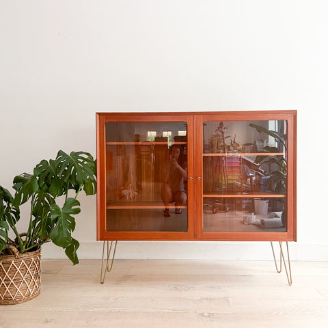 Danish Teak Curio Cabinet