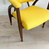 Pair of Reclining Occasional Chairs - Yellow