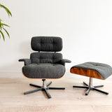 Rosewood Eames Style Lounge Chair + Ottoman