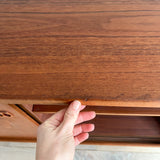 Danish Teak Credenza w/ Sliding Doors