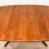 Danish Solid Teak Dining Table w/ 2 Leaves by Gudme