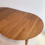 Mid Century Round Dining Table w/ 2 Leaves