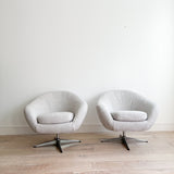 Pair of Pod Chairs w/ New Shearling