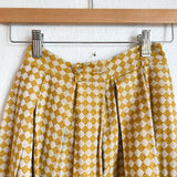 Mustard Pleated Skirt
