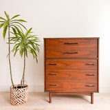 Formica Top Highboy w/ Sculpted Drawer Pulls