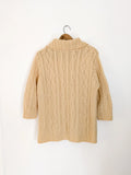 Cream Wool Oversized Cardigan