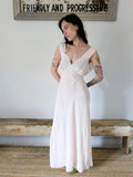 1940s Pink Rayon Slip Dress