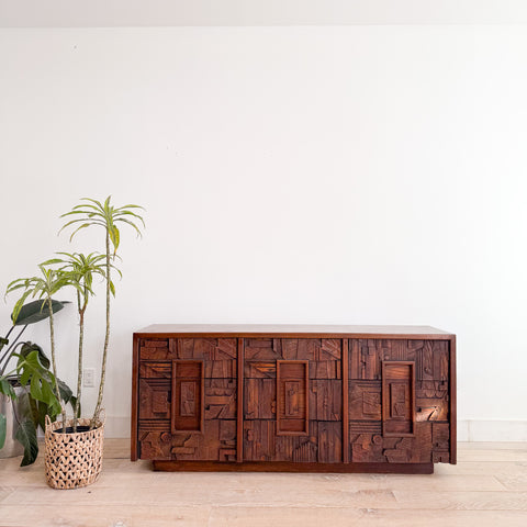 Lane Pueblo Brutalist Low Dresser