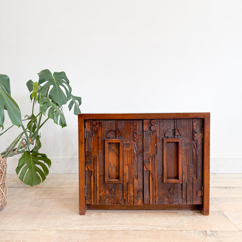 Lane Pueblo Brutalist Nightstand