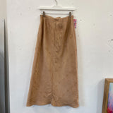 Y2K Suedette Ribbon Maxi Skirt- Medium