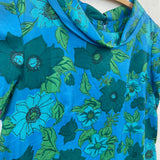Blue and Green Floral Dress