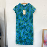 Blue and Green Floral Dress