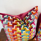 22" Multicolor Velvet (Pair with Inserts)