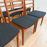 Set of 8 Danish Teak Dining Chairs - New Upholstery
