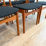 Set of 8 Danish Teak Dining Chairs - New Upholstery
