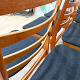 Set of 8 Danish Teak Dining Chairs - New Upholstery