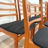 Set of 8 Danish Teak Dining Chairs - New Upholstery