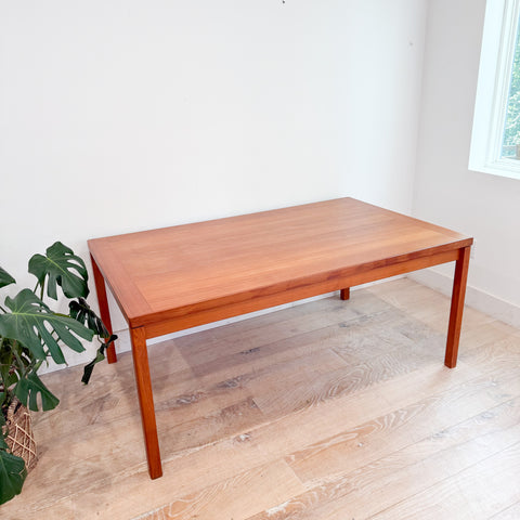Danish Teak Large Expandable Dining Table