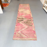 Turkish Rug - Pink Zig Zag - 3'x11'5