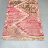 Turkish Rug - Pink Zig Zag - 3'x11'5