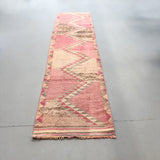 Turkish Rug - Pink Zig Zag - 3'x11'5