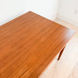 Small Danish Teak Expandable Dining Table - Tapered Legs