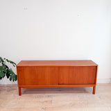 Danish Teak Credenza w/ Sliding Doors