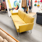 Vintage Yellow Vinyl Sofa