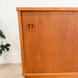 Danish Teak Credenza w/ Sliding Doors