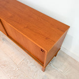 Danish Teak Credenza w/ Sliding Doors