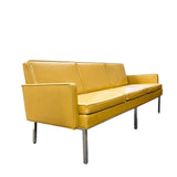 Vintage Yellow Vinyl Sofa