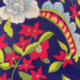 Vintage Blue Floral Long Sleeve Blouse