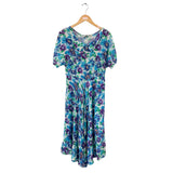 90s Rayon Floral Dress