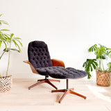 Plycraft Chair + Ottoman - New Upholstery