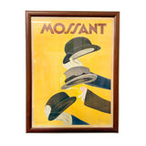 Mossant European Framed Vintage Art Poster