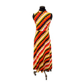 Geometric Mod Print Maxi Dress
