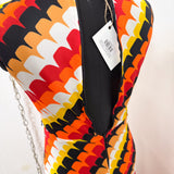 Geometric Mod Print Maxi Dress
