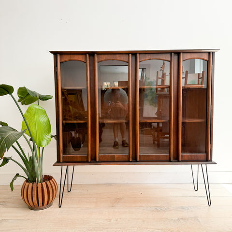 Mid Century Curio w/ Sculpted Front