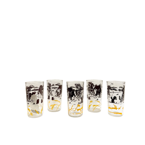 1950s Cowboy Drinking Glasses (5)